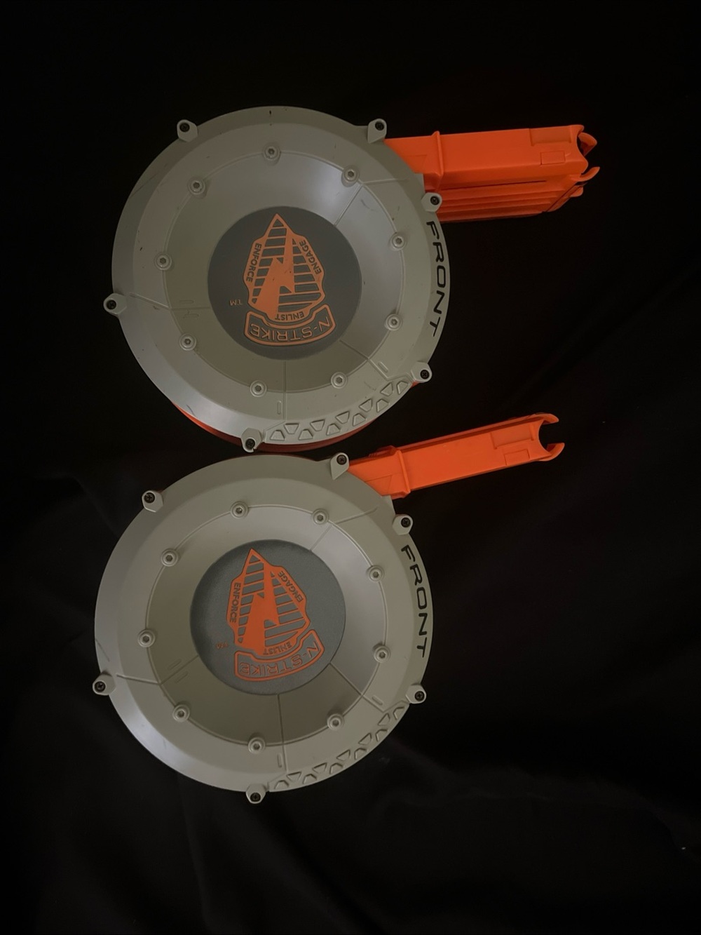Nerf 35 Drum Dart Clips - Gray and Orange Lot 2